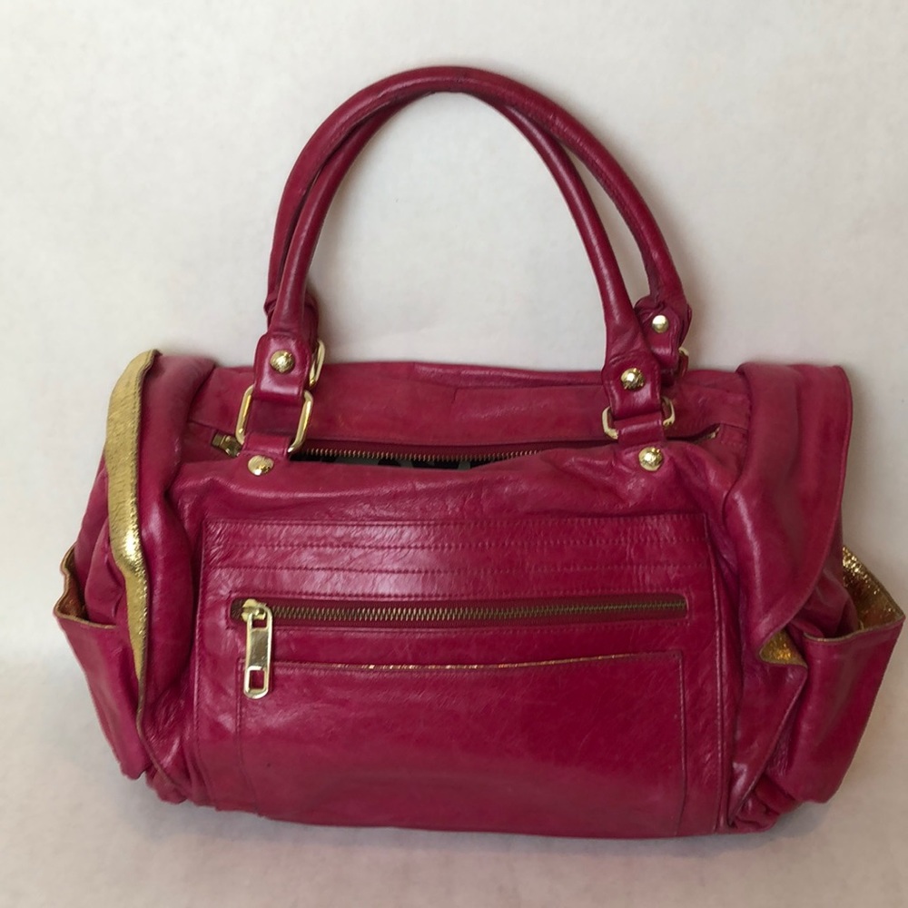 Rebecca Minkoff Bright Pink and Gold